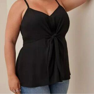 Torrid Peplum Georgette Tie-Front Cami